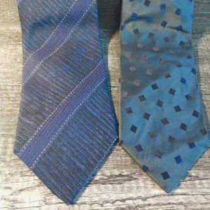 Pair of Hugo Boss Italian silk neckties